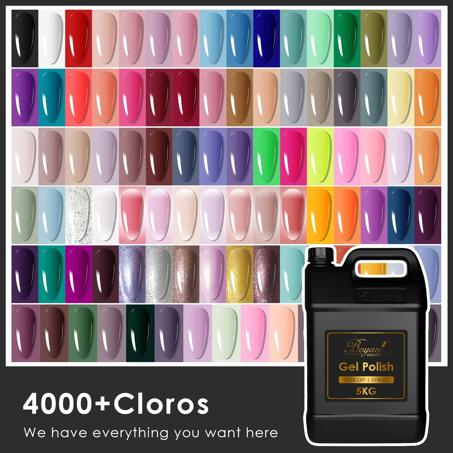 SCI wholesale professional 1KG 5KG special effect 88 color soak nail led uv gel polish