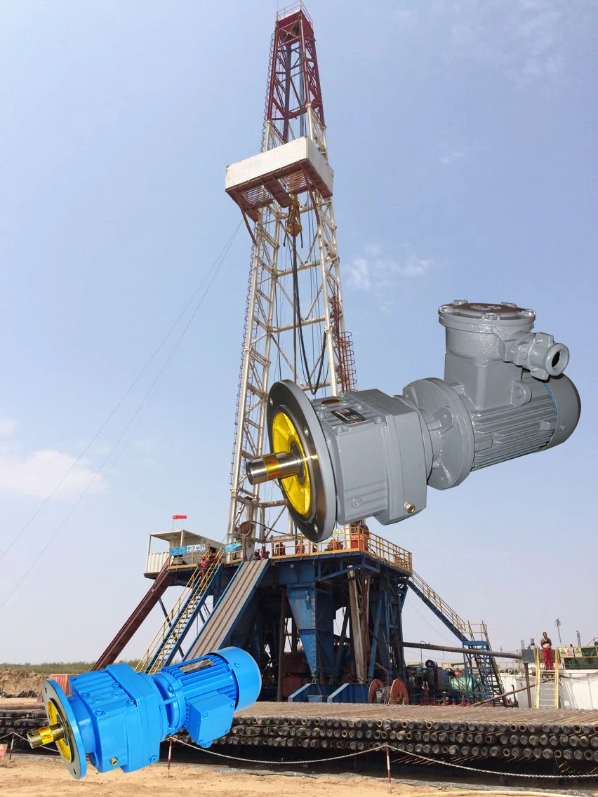 vertical flange mounted cement screw conveyor gear reducing machine motor