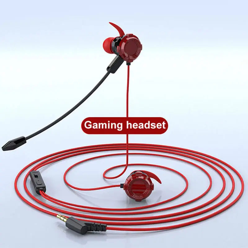 Wholesale Earphones E-sports Game Special In-ear Headset Double Microphones Subwoofer Computer Wired Headset