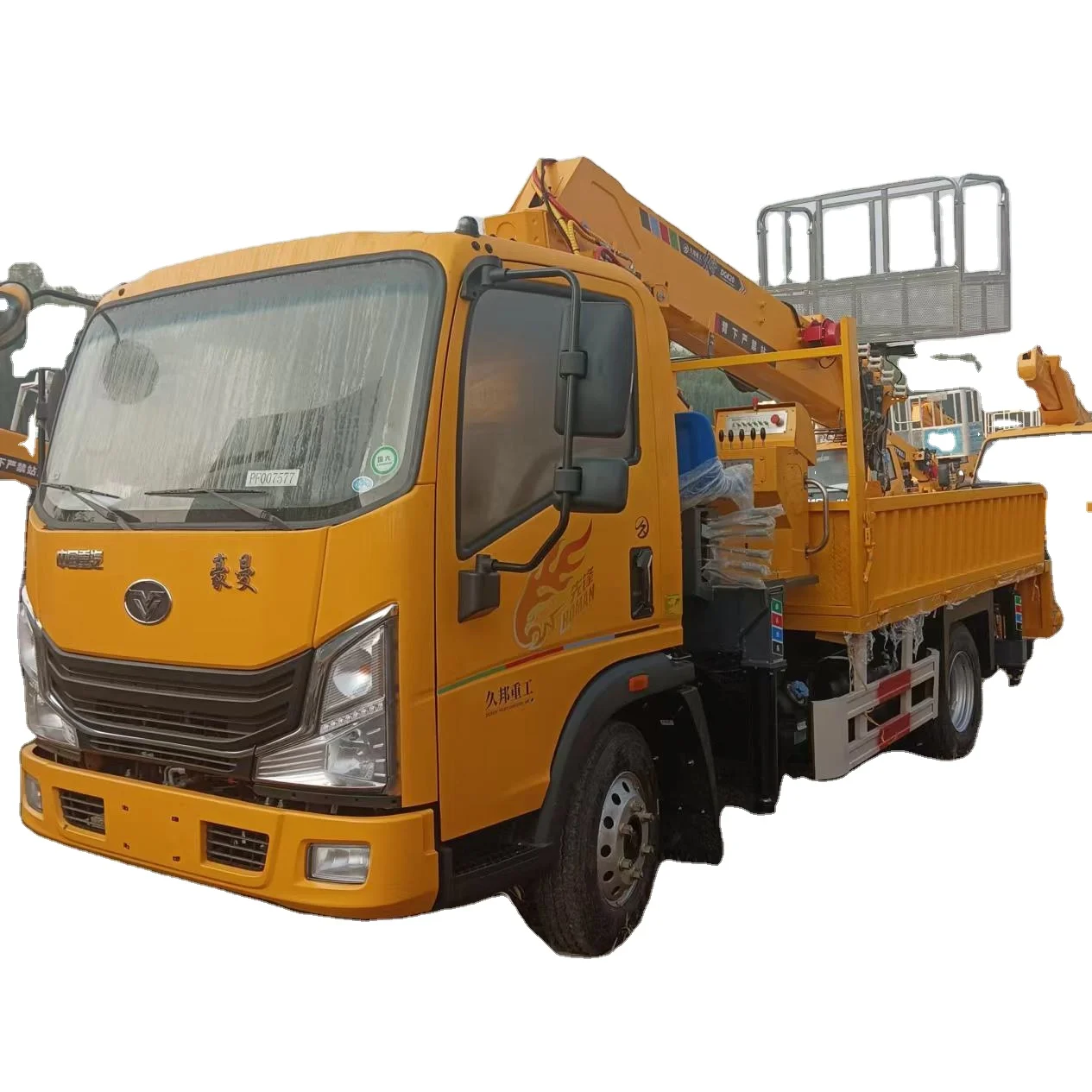 25 m 8 tons multi functional aerial working platform with crane hook and hopper