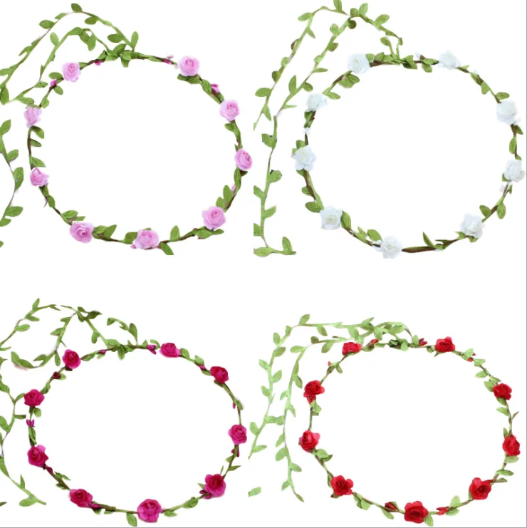 Amazon hot sells Bohemian Style Wedding Bride Bridal Headdress Floral Flower Garland