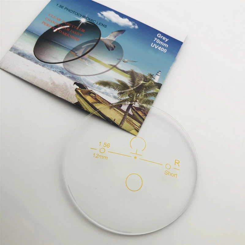 Wholesale eyeglass lenses 1.56 progressive Multifocal photochromic lenses 70/12MM
