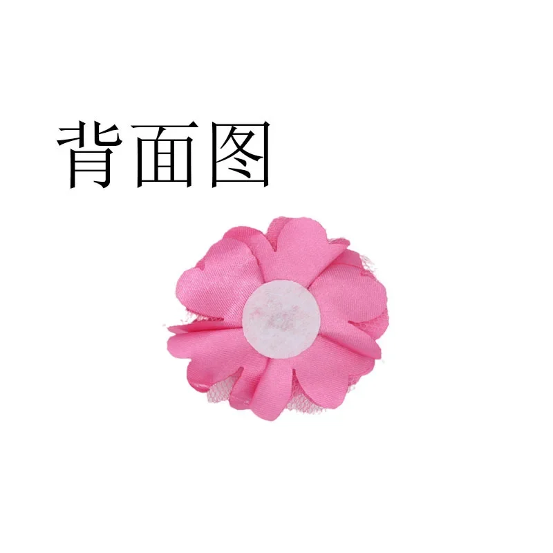 Chinese factory floral handmade chiffon fabric flower for dresses clothing