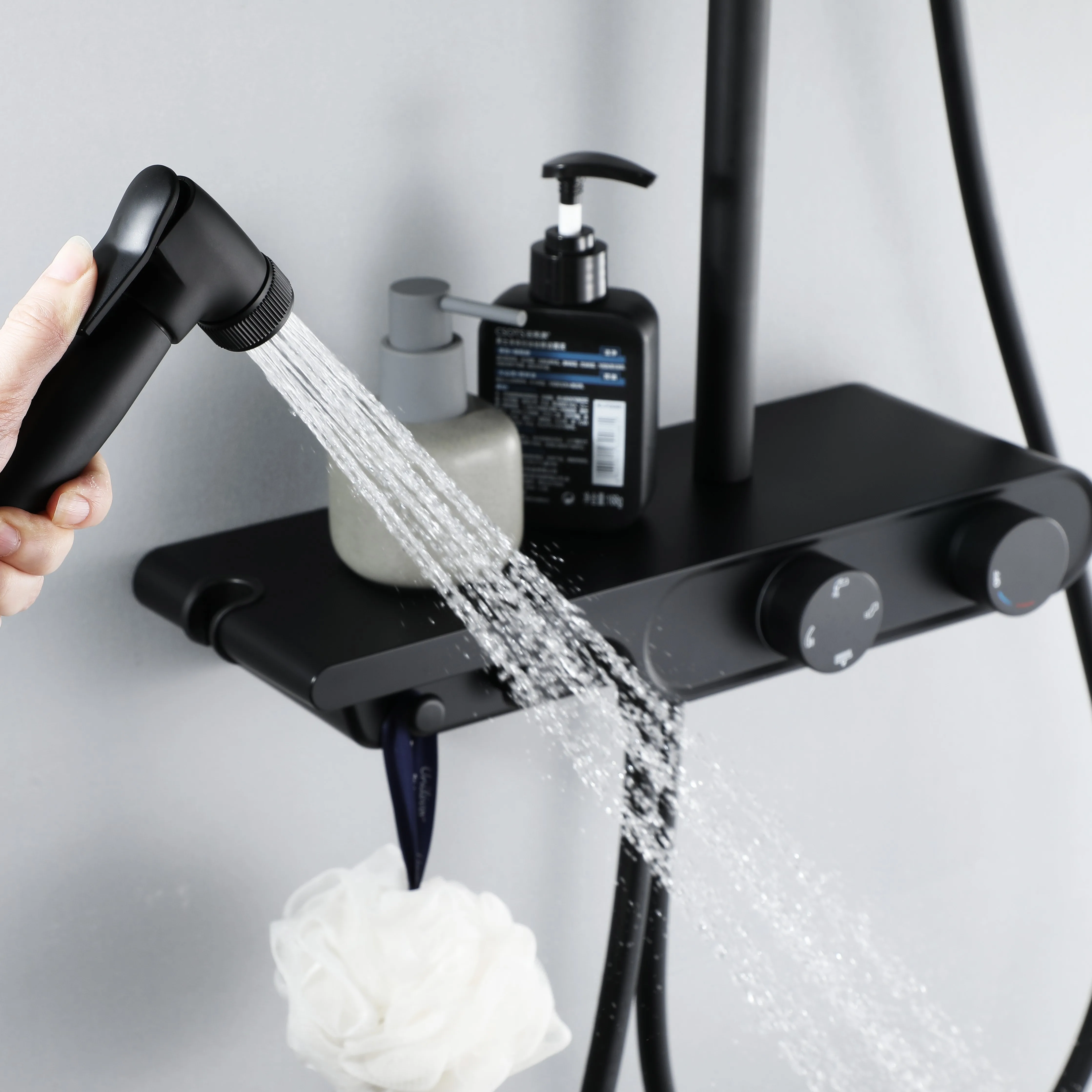 Luxury Smart Timer Powered Mixer Water Tap Thermostatic Digital Bath & Shower Faucet For Bathroom With Metallic Controller Set