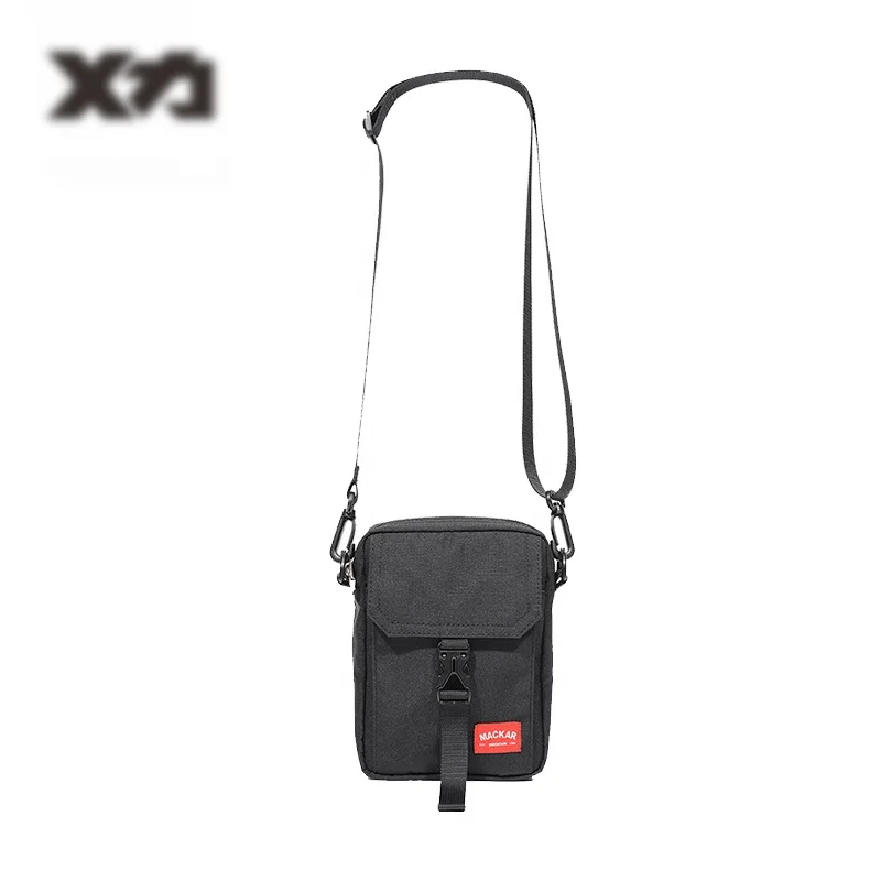 Wholesale customized polyester shoulder black waterproof  Crossbody sliding messenger bag