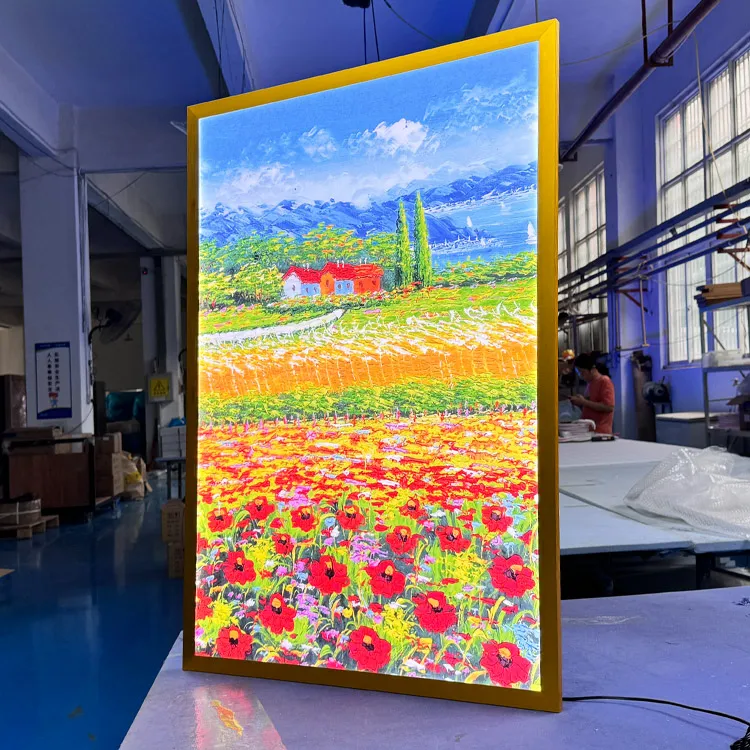 Ultra-thin Aluminum Snap Photo Frame Open Light Box with Tempered Glass LED for A1 A2 A3 A4 Restaurant Menu Board Advertising