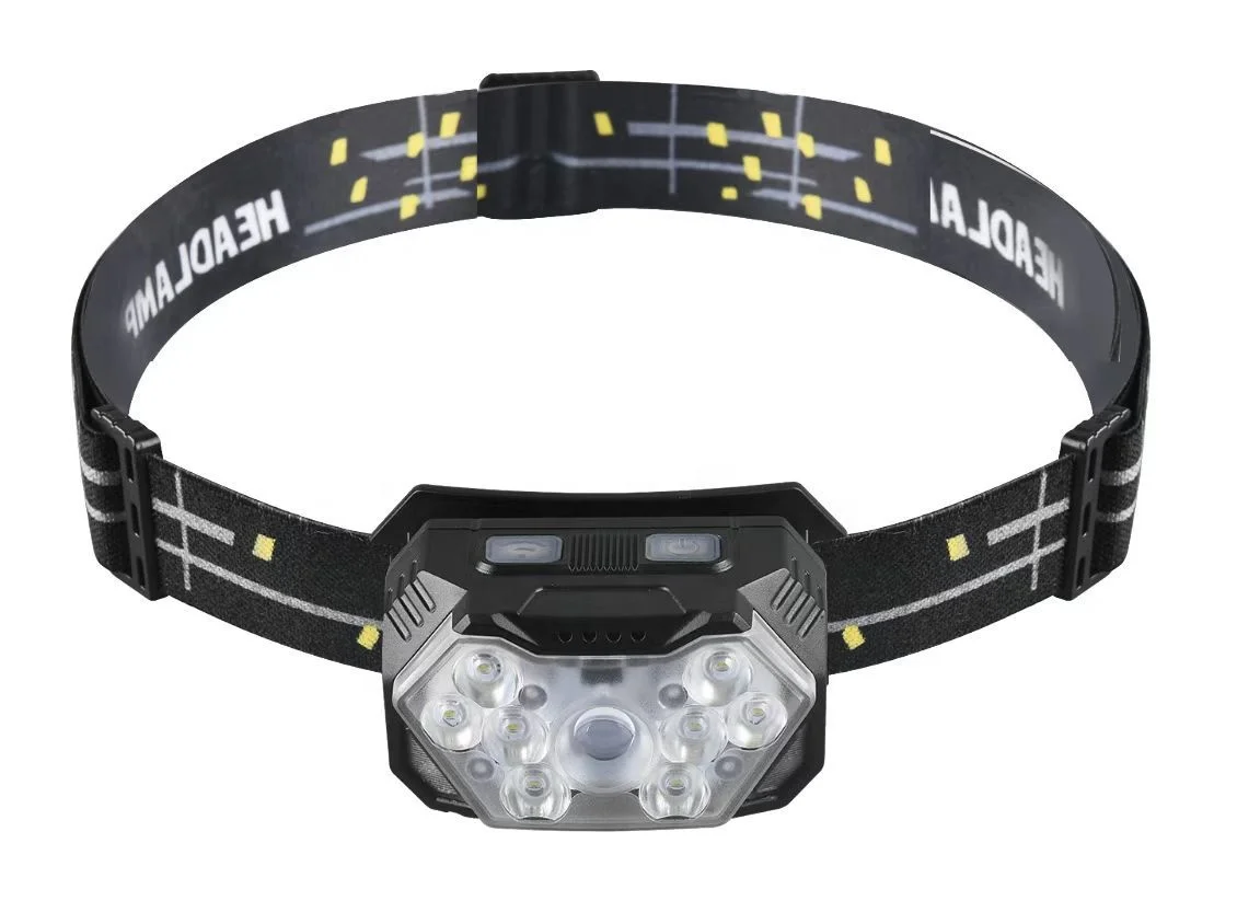 Wason High Brightness 1000 Lumens 9*LED Sensor Headlamp 6 Modes Waterproof Rechargeable Headlight For Camping Fishing Running