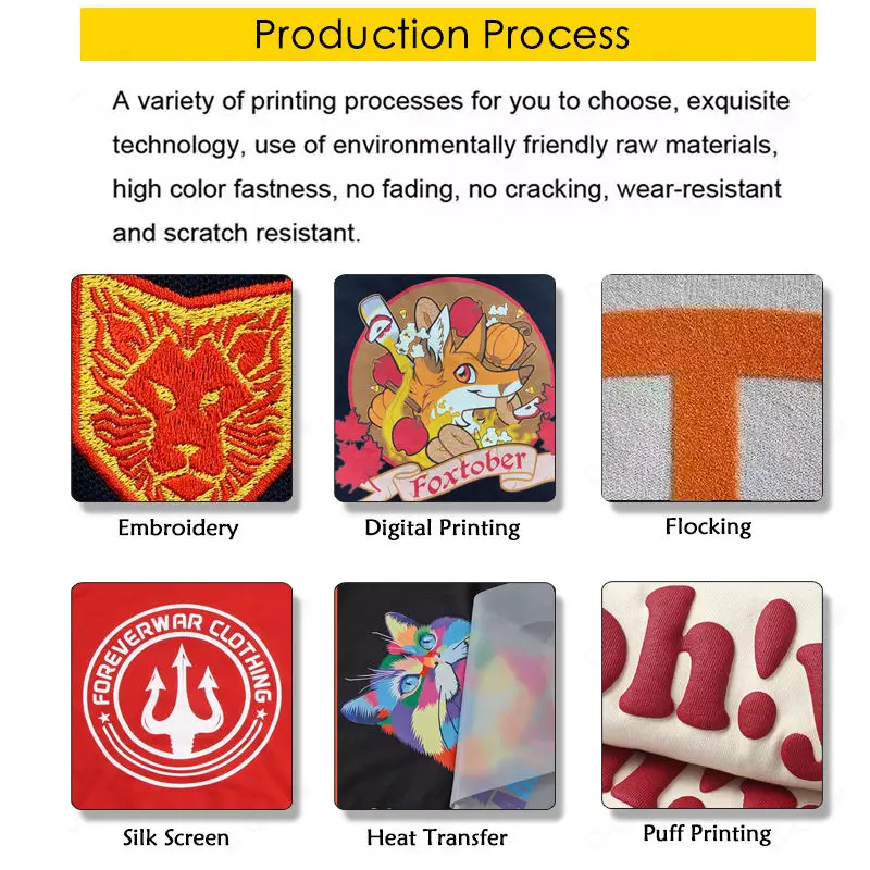 high quality heavyweight french terry  hoodie manufacturers puff printing cotton embroidered womens custom logo mens hoodies