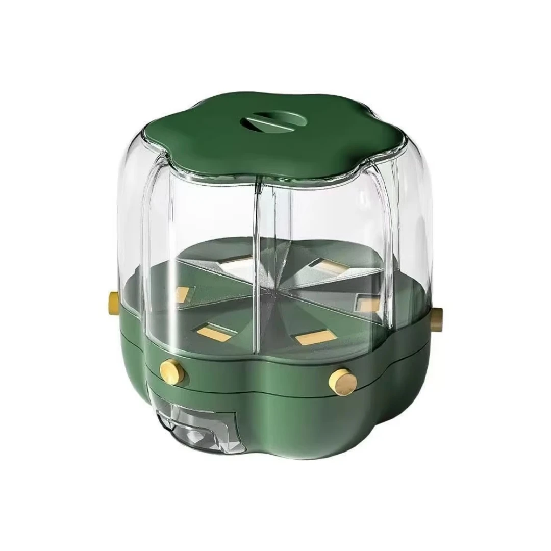 Диспенсер для зерна 6 5 кг вращающийся контейнер хранения 6-отсек дозатор сухого корма с мерной чашкой на кухне