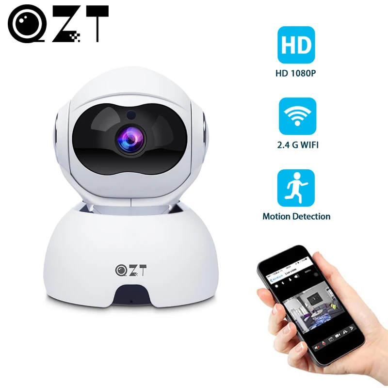 QZT HD 1080P Wireless Smart CCTV Camera Motion Detection Home Security Camera IP