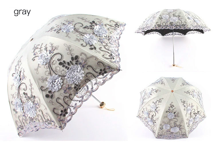 Hot sale  wedding supplies bride umbrella Lace Umbrella embroidery lace embroidery umbrella anti-ultraviolet ray