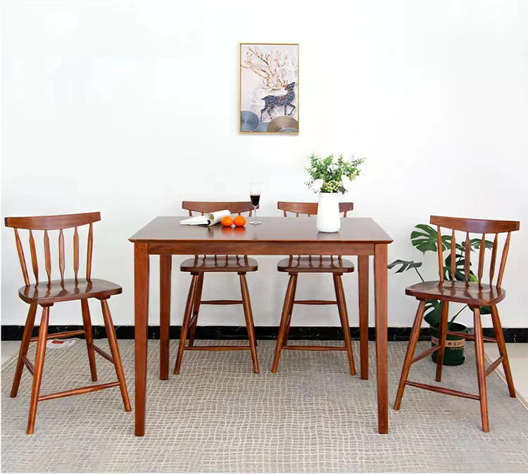 Competitive Price High End Stool Stackable Factories Wooden Bar Chair