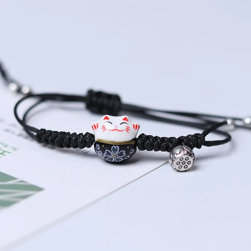 adjustable red string braided wealth girls bracelet Multi-colors String Bracelet with Bell for Fortune gifts