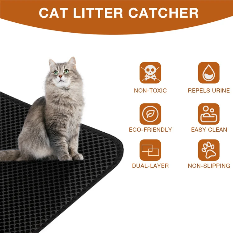 
Double Layer Waterproof Self Cleaning Cat Litter Box Training Mat for Cat Toilet 