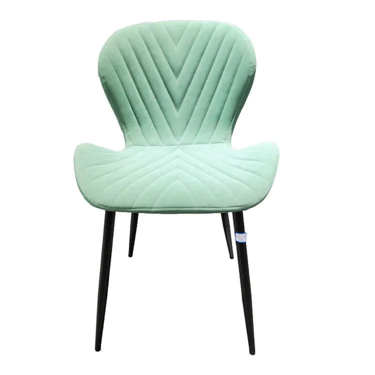 
Upholstered Nordic Style Color Fashion Green Modern Style Wholesale Metal Rader Dining Chairs Set 