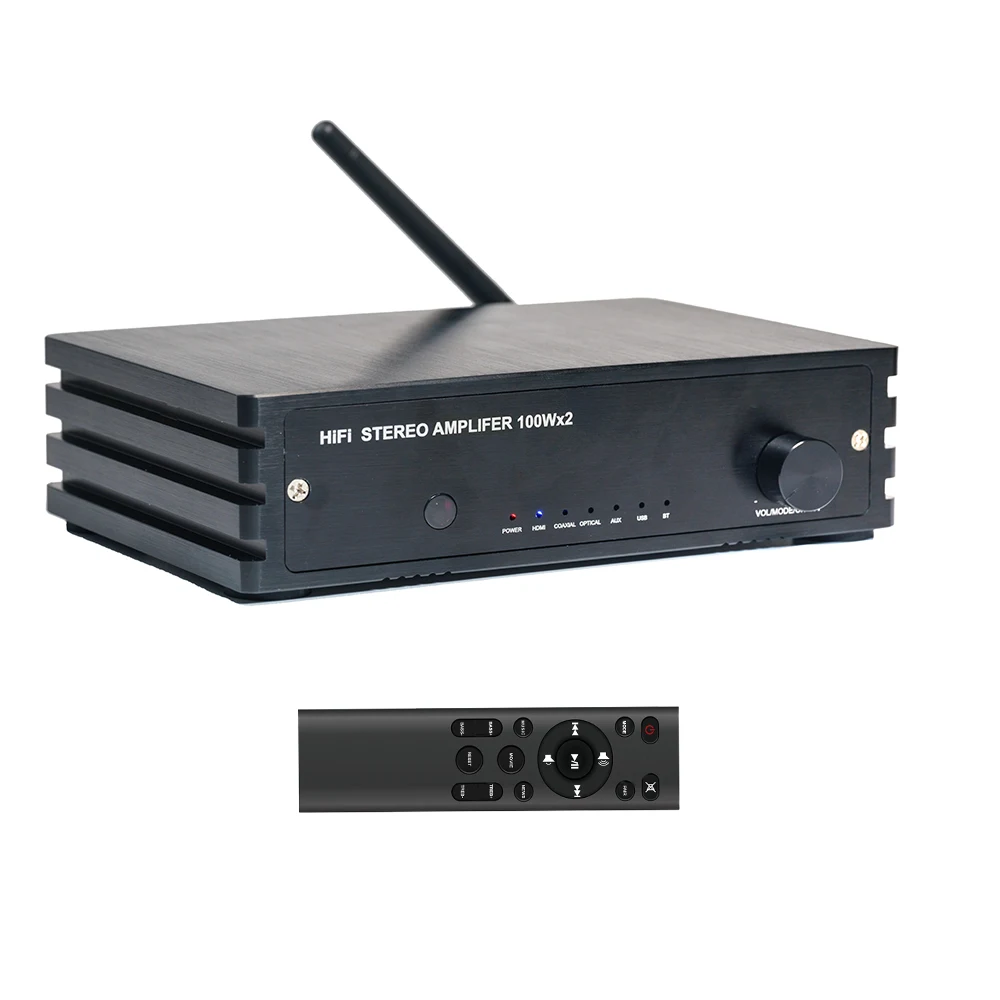 Samtronic TPA3116 2.0ch BT 5.0 Class D 100W+100W Digital HIFI Power Amplifier For home theatre system