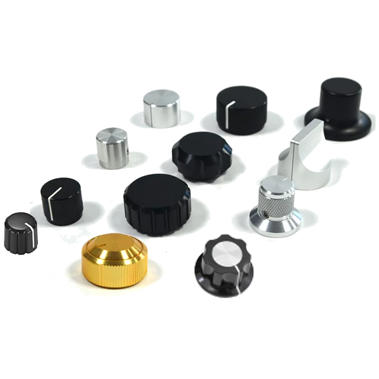 Custom Manufacture CNC turning metal aluminum electric guitar knurled barrel dome knob