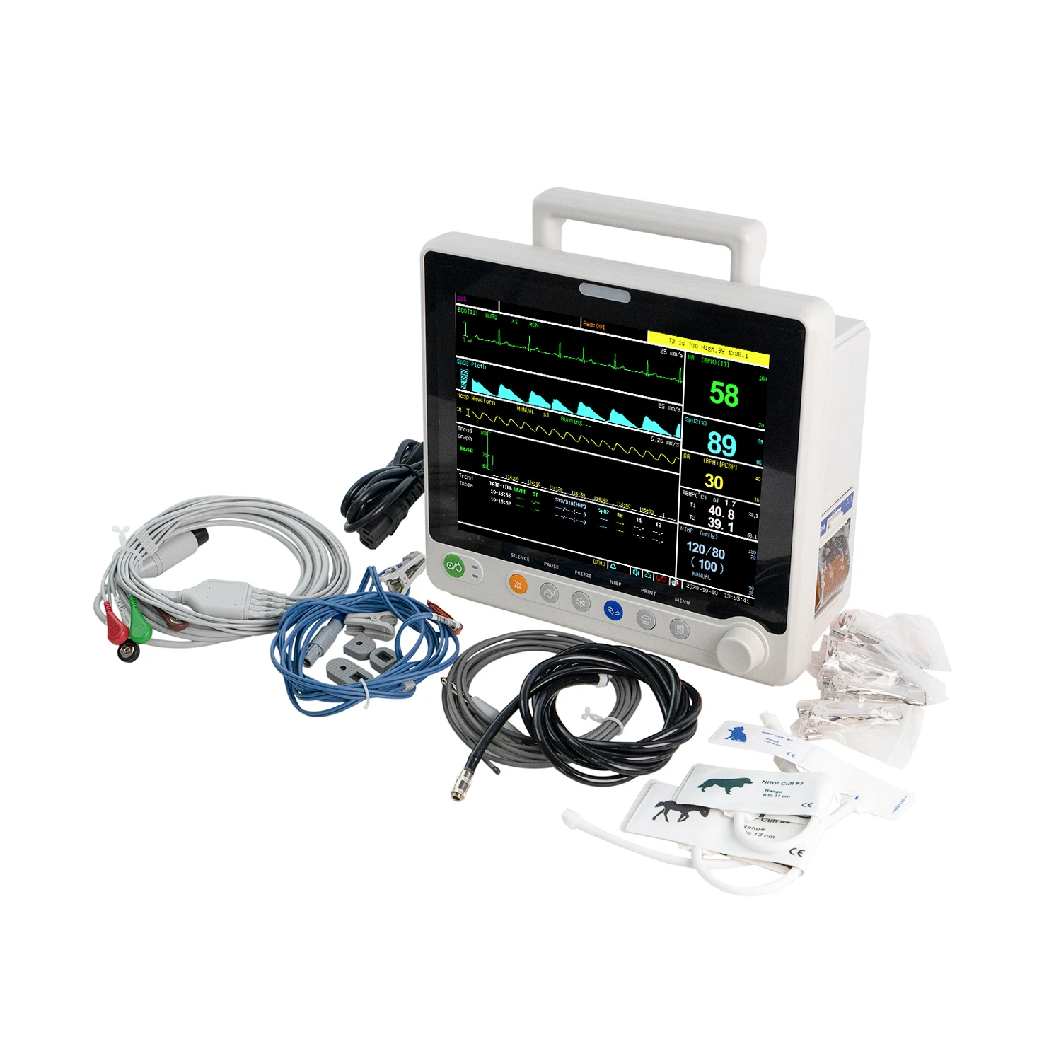 12.1inch Portable Multiparameter Patient Monitor with good price