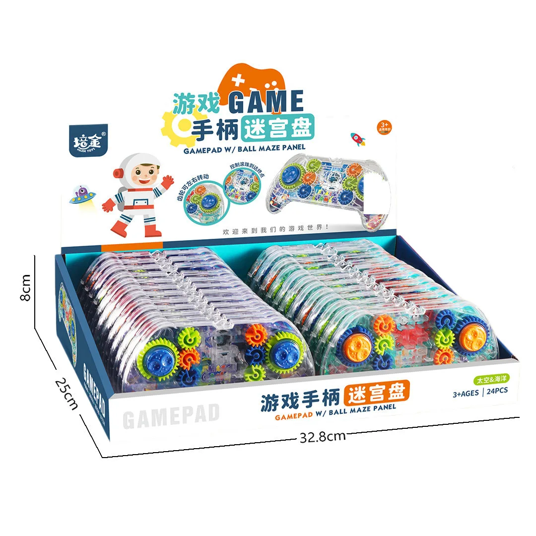 Children Transparent Electric Universal maze gear car toy transparent handle toy