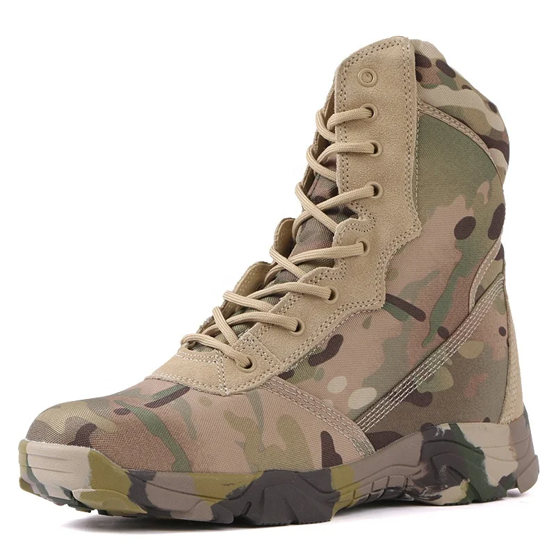 TX  New Style Camouflage Print Combat Men Boots Durable Outdoor Hiking Climbing Tactical Working Shoes Wholesale