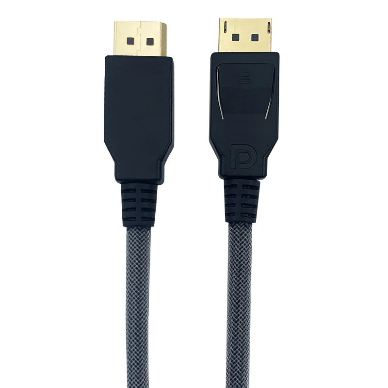 
 Кабель 8K Displayport Ultra HD Displayport 1,4 кабель с нейлоновой оплеткой 3 фута, разрешение 7680x4320, 8k @ 60 Гц, золото 32,4 Гбит/с  