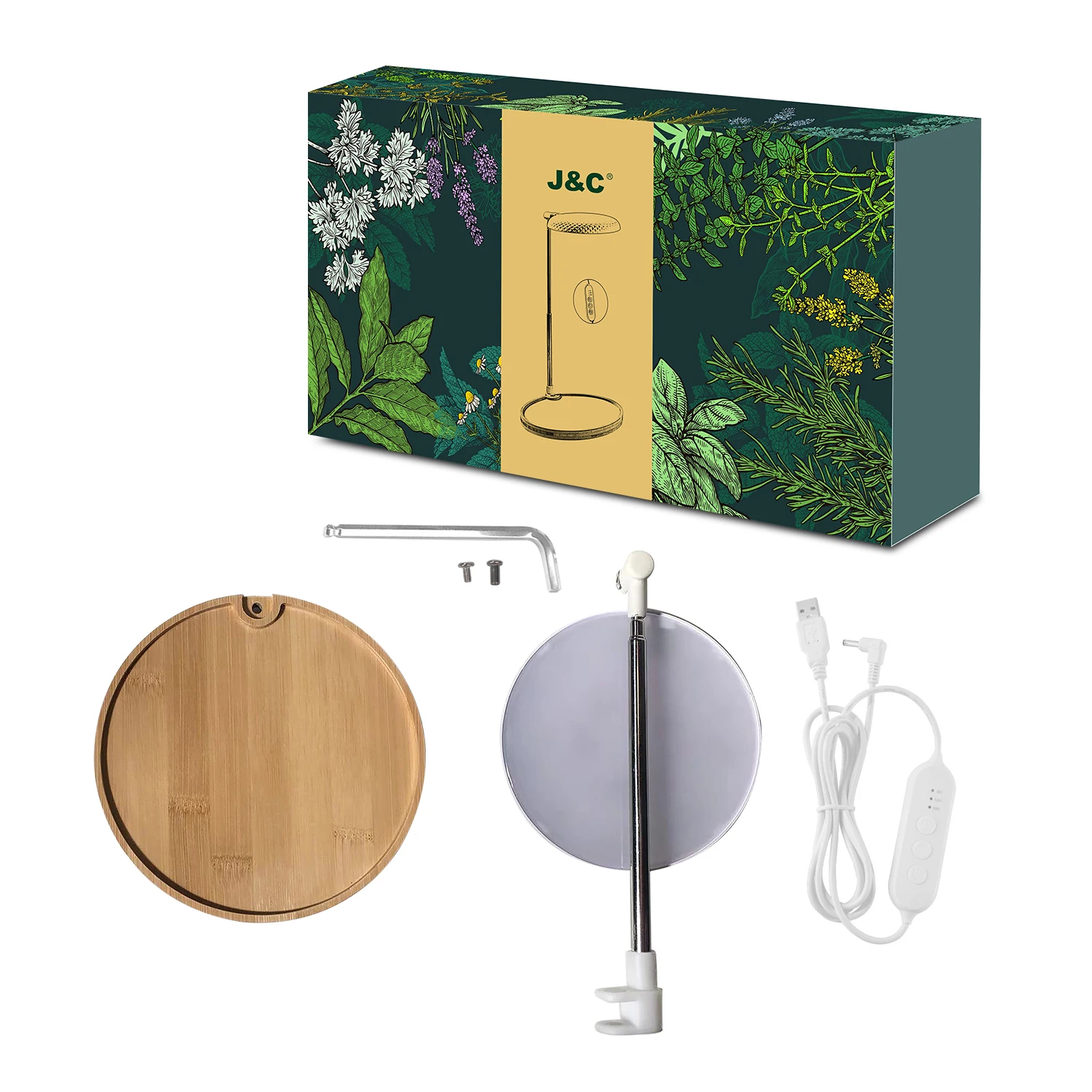 J&C Mini Garden Indoor plants mini Indoor grow lights led spectrum indoor garden