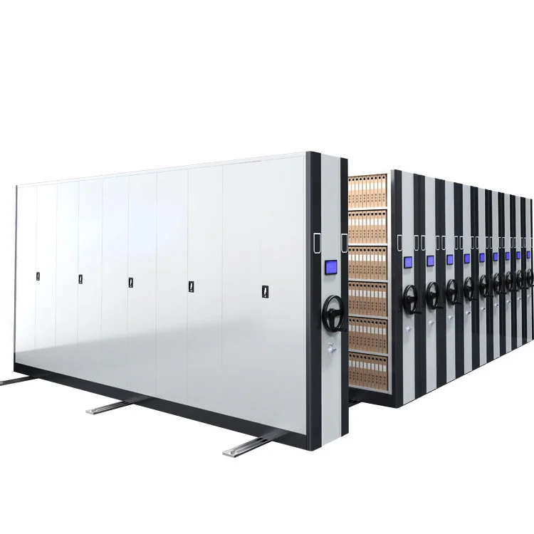 Customize Steel Manual Hanging Storage System Library Mechanical Movable Compact Shelves Mobile File Compactor