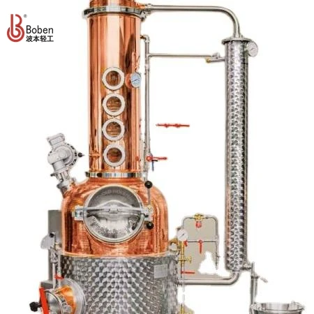 copper still distillation machine essential oil copper pot still with copper whiskey helmet steam distiller for essential oils
