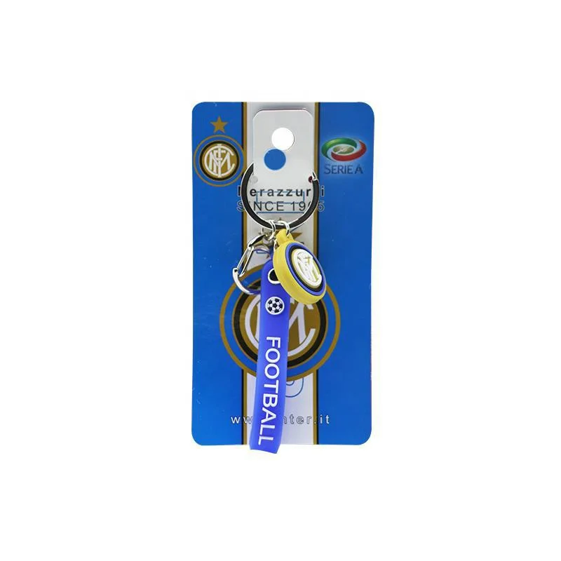 Wholesales Soccer Team Club PVC Key Ring Custom  High Quality Rubber Key Chain Promotion Keychain