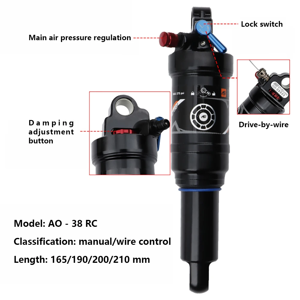 Bicycle rear shock mount bushing bike rear suspension shocks mtb