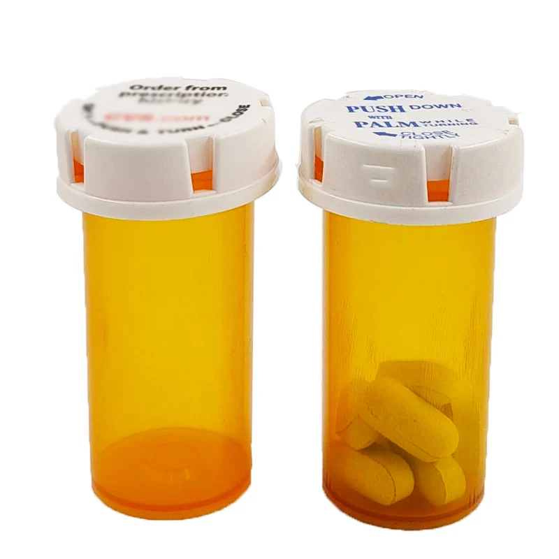 6/8/13/16/20/30/40/60/120 Dram Food Grade Plastic PP Reversible Child Safety Vials Pharmacy Pill Bottles