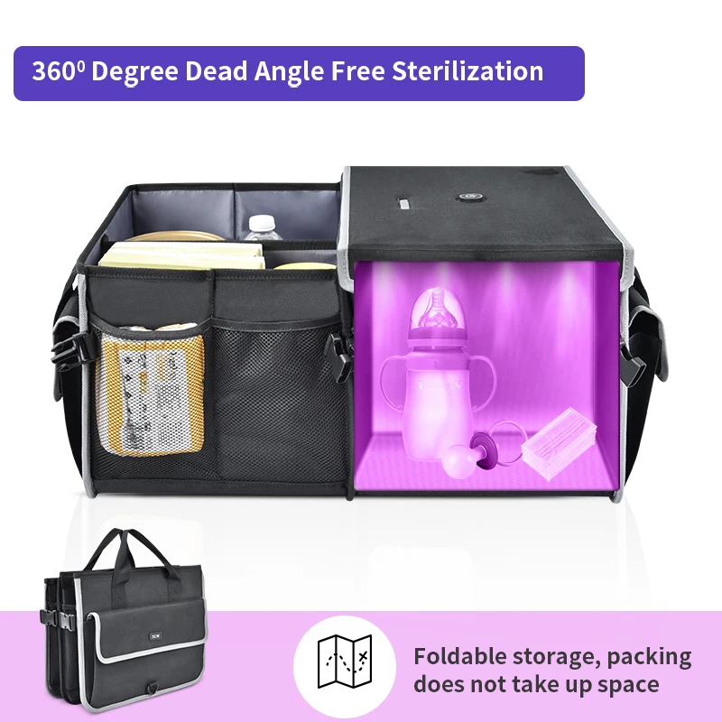 Foldable Easy Carry Premium Car Back Trunk Custom UV Box Sterilizer UVC