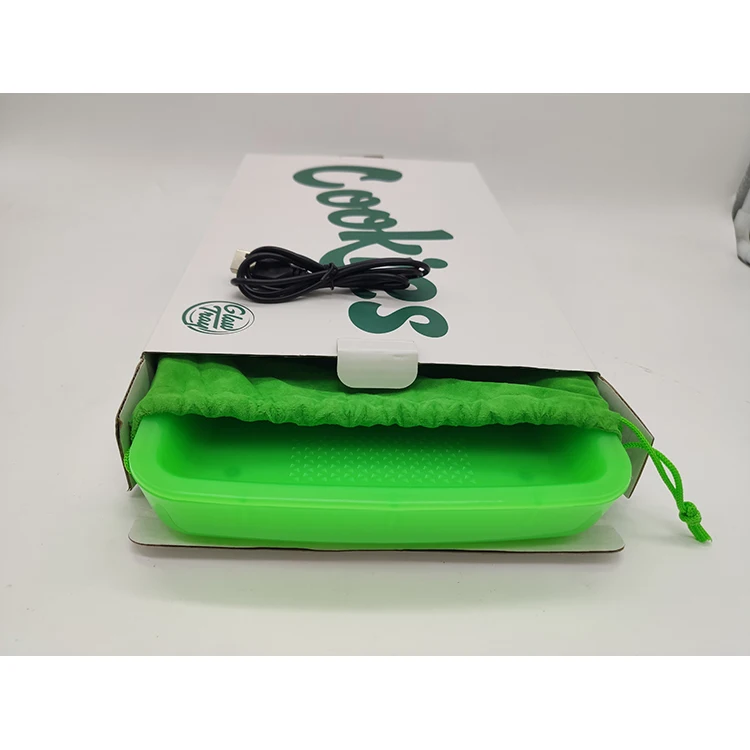
Factory Wholesale Custom Logo Glowing Rolling Tray Led Tray with Voice Control Serving Music Tray smoking accessories 