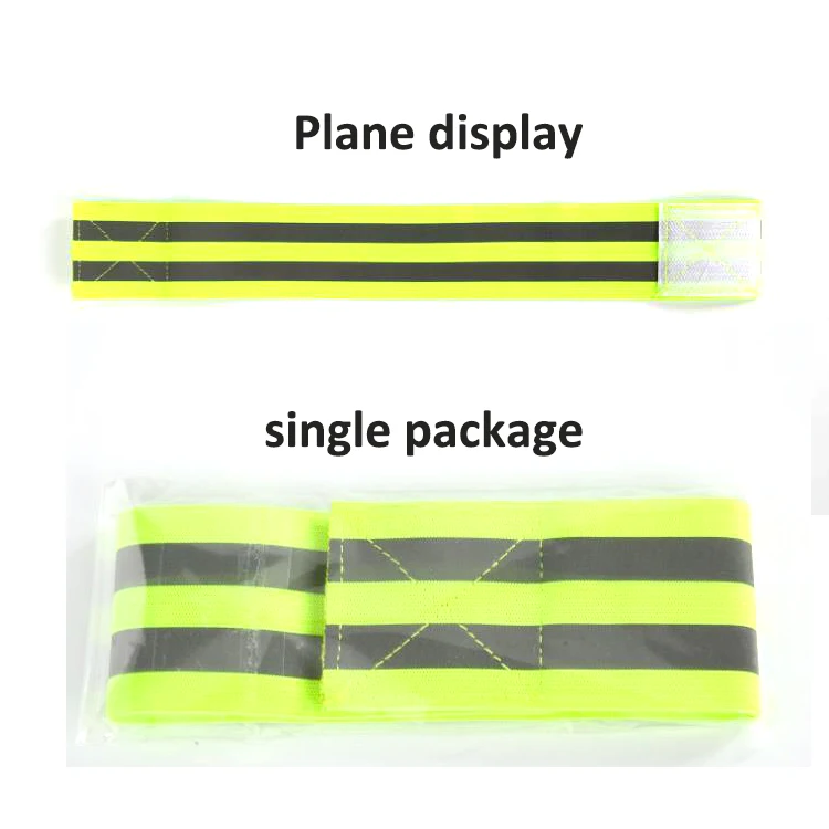 Value Firefighter Custom Printed High Quality Bright Reflective Elastic Band for Garment Reflective Armband