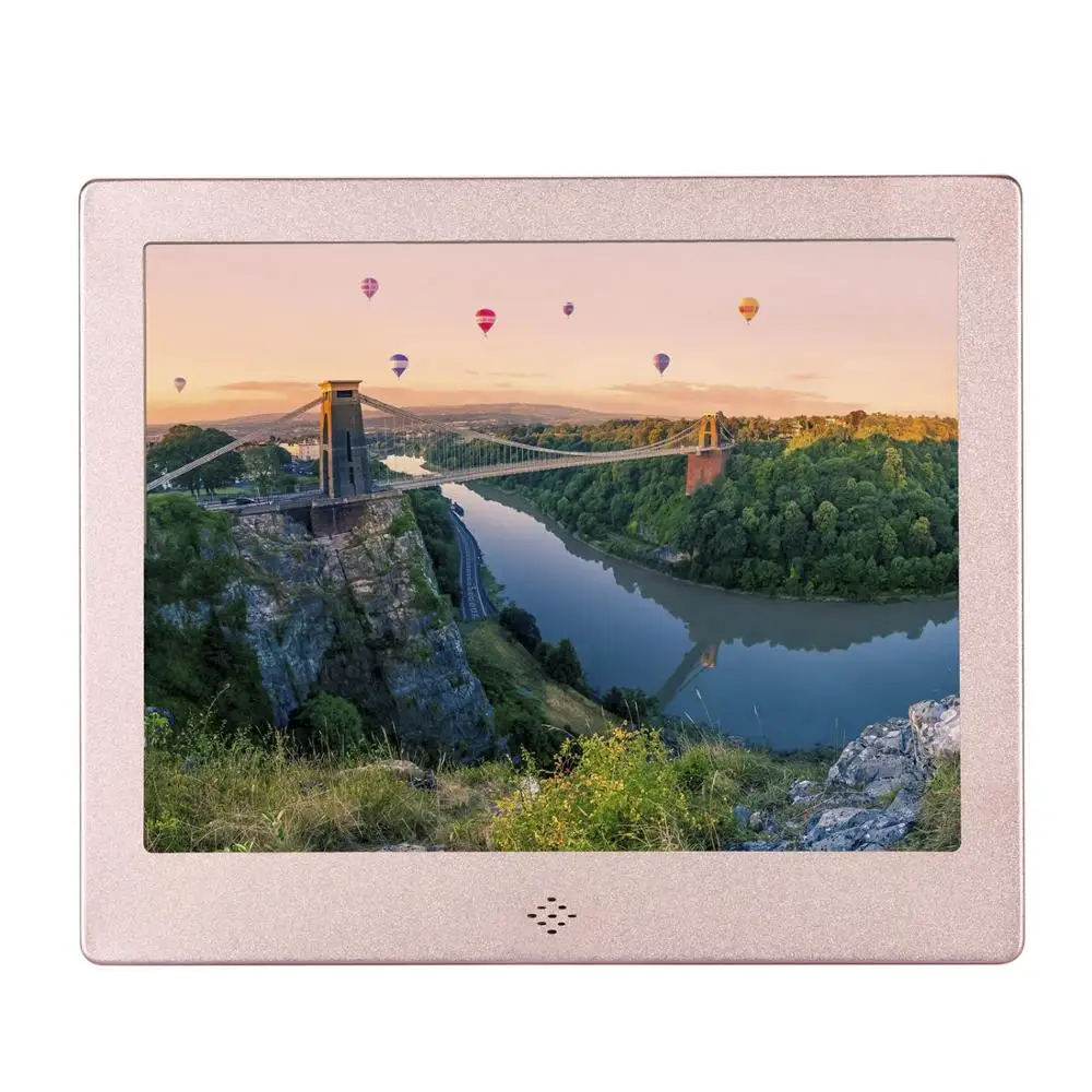 8 'металлическая цифровая фоторамка-цифровая фоторамка с 1024x768 дисплеем высокого разрешения и пультом дистанционного