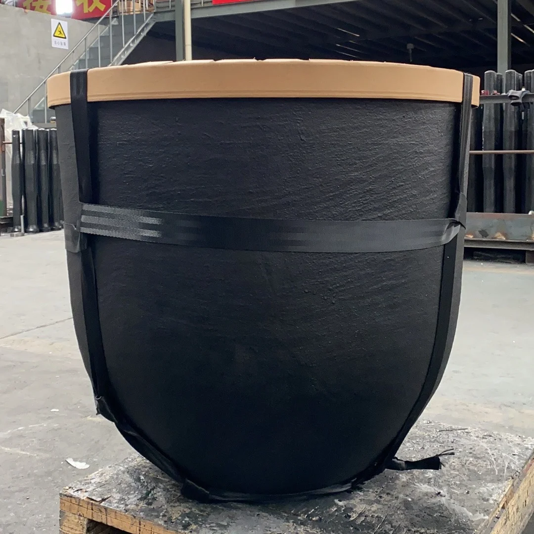Best price aluminum melting silicon carbide graphite crucible