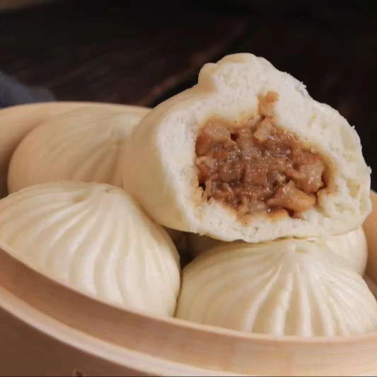 Вкусная Вегетарианская булочка с тремя кубиками три Динг Бао Фаршированная баози на пару