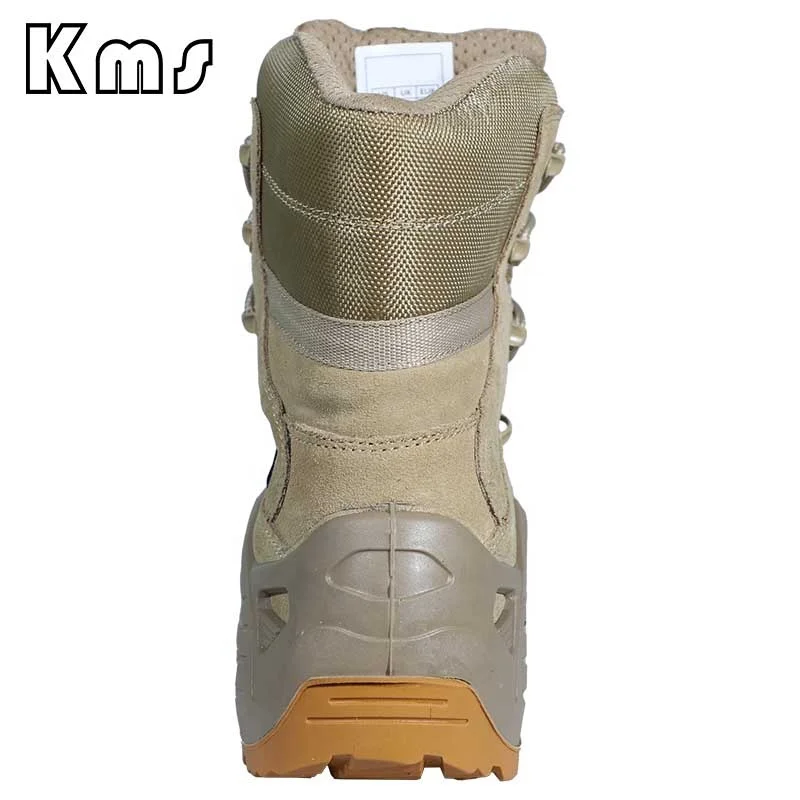 KMS Custom Wholesale Coyote Jungle Grain Leather Outdoor Hunting Botas De Combate Tactical Combat Boots For Men