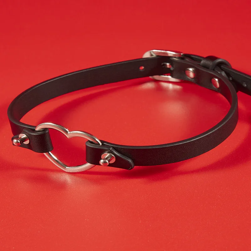 Alternative toy metal love neck collar SM bondage training torture equipment male and female dog slave sex toys