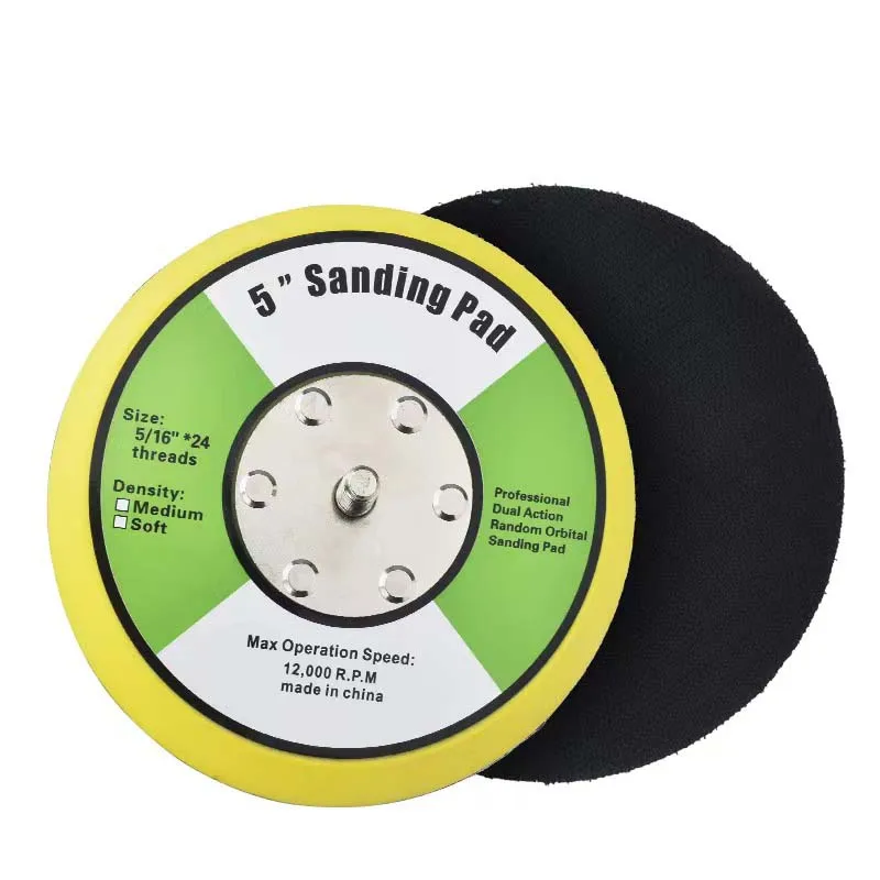 PMS 5 Inch 125mm 8 Holes DA Hook and Loop Plastic Backing Pad Backing Plate Attached Sander Pad Backing Pad