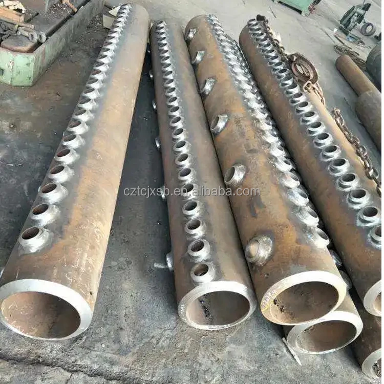 Pipes with butt weld holes for gas bends with butt weld holes header pipe and pipe fittings