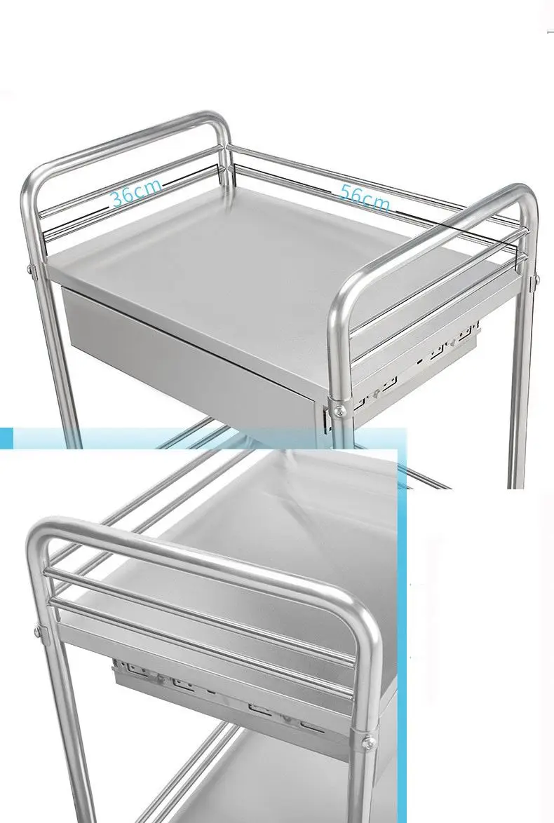 EU-SS608 High Quality Hospital Surgical Stainless Steel Treatment Cart