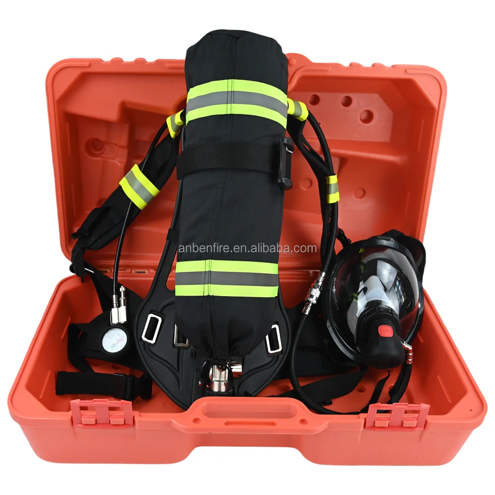 ANBEN FIRE 4500PSI Fire Fighting Equipment EN137 Carbon Fiber Cydiner 6.8L 300 bar scba breathing apparatus SCBA