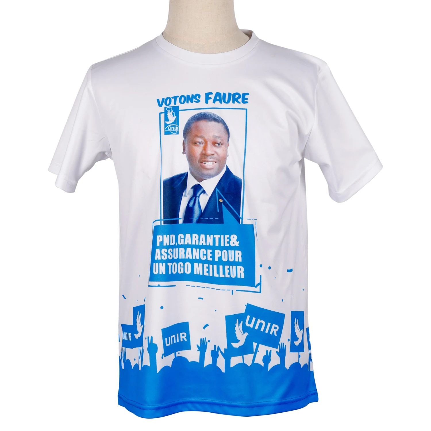 Custom 80g 120g 160g Plain White Election Tshirt Cango Zimbabwea General Campaign African Polyester Blank Promotion Work T shirt