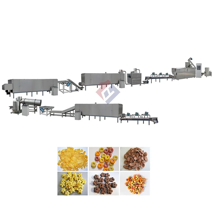 Mini frosted corn flakes extruder making manufacturing machine processing line price