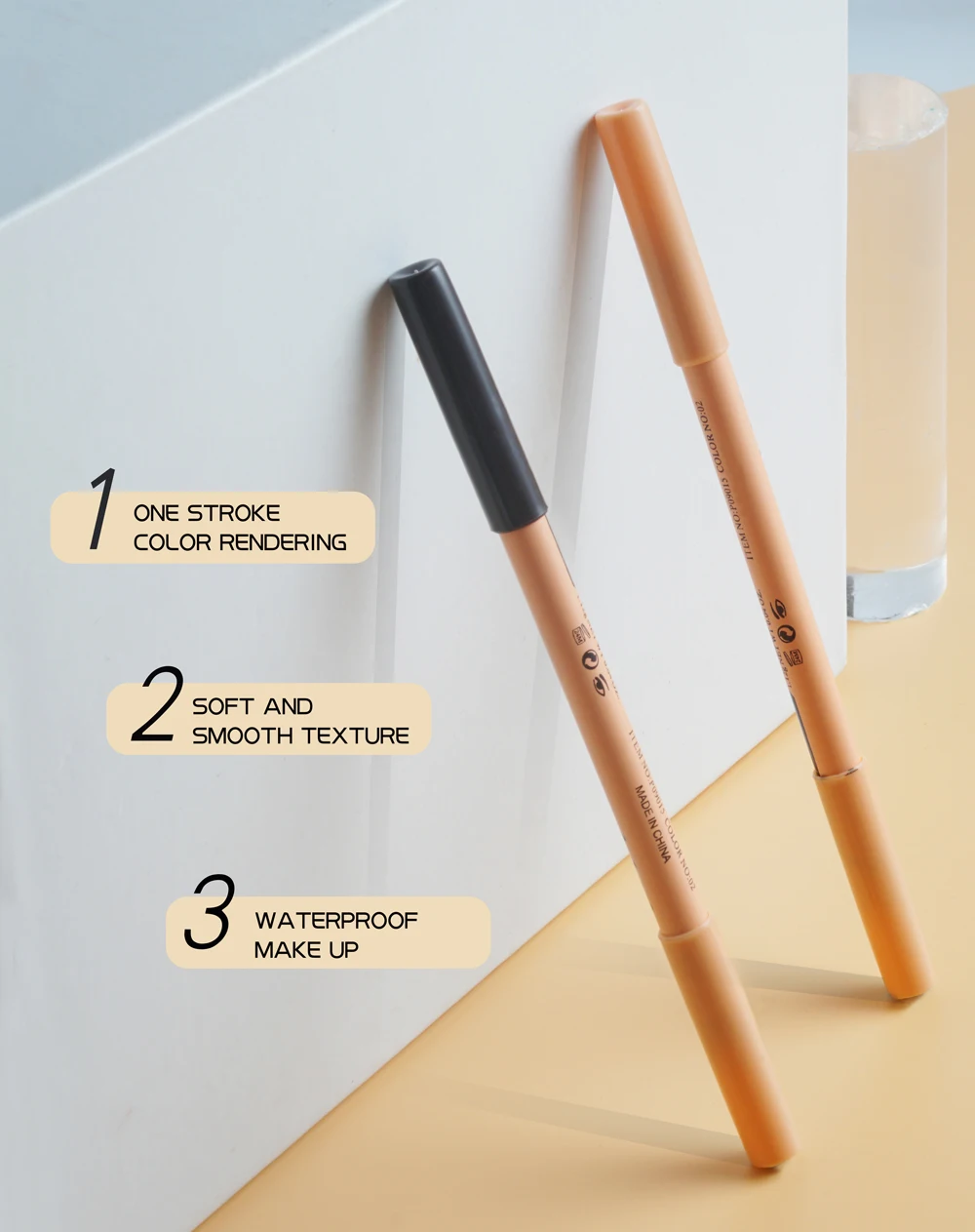 Menow P09015 OEM\ODM Private Label Makeup Multifunctional Double-ended Eyebrow Pencil Eyeliner Women Cosmetics Factory Wholesale