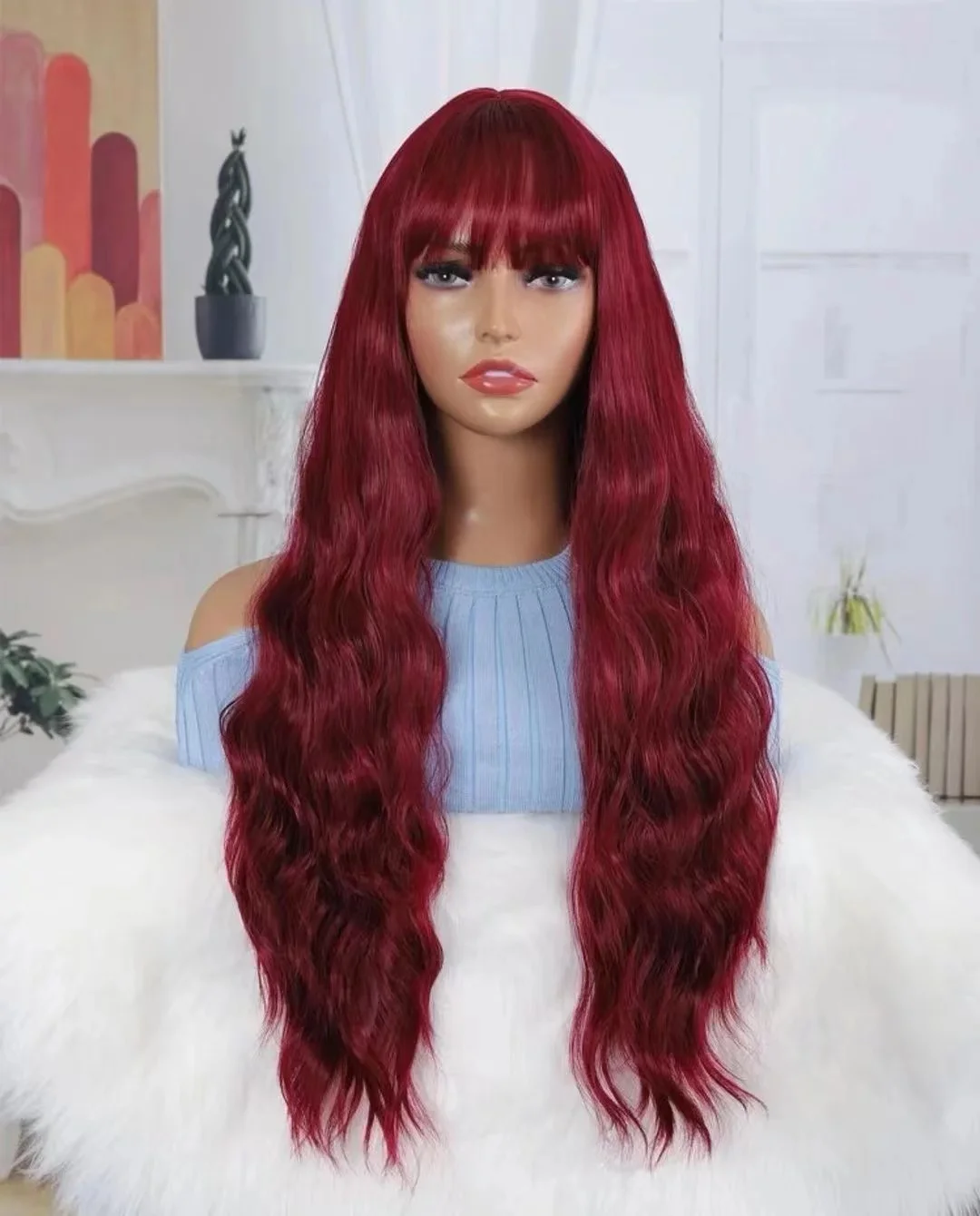 Long Silky Body wave Ombre Color Wigs Futura Fiber Hair 13x4 inch Heat Resistant Synthetic Lace Front Wigs For BLACK Women