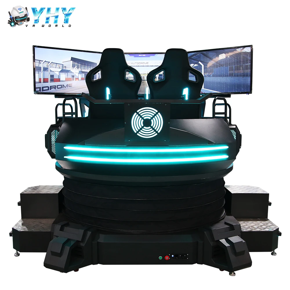 Yhy Original Factory 3Dof 3 Screens Adjustable Seats  Kids Adults Driving Vr Car Game Racing Simulator For Sale