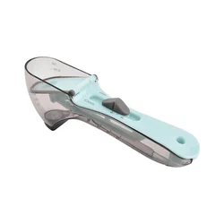 Dropshipping Adjustable Kitchen Gadgets Cute Plastic Powder Measuring Spoon With Sucker And