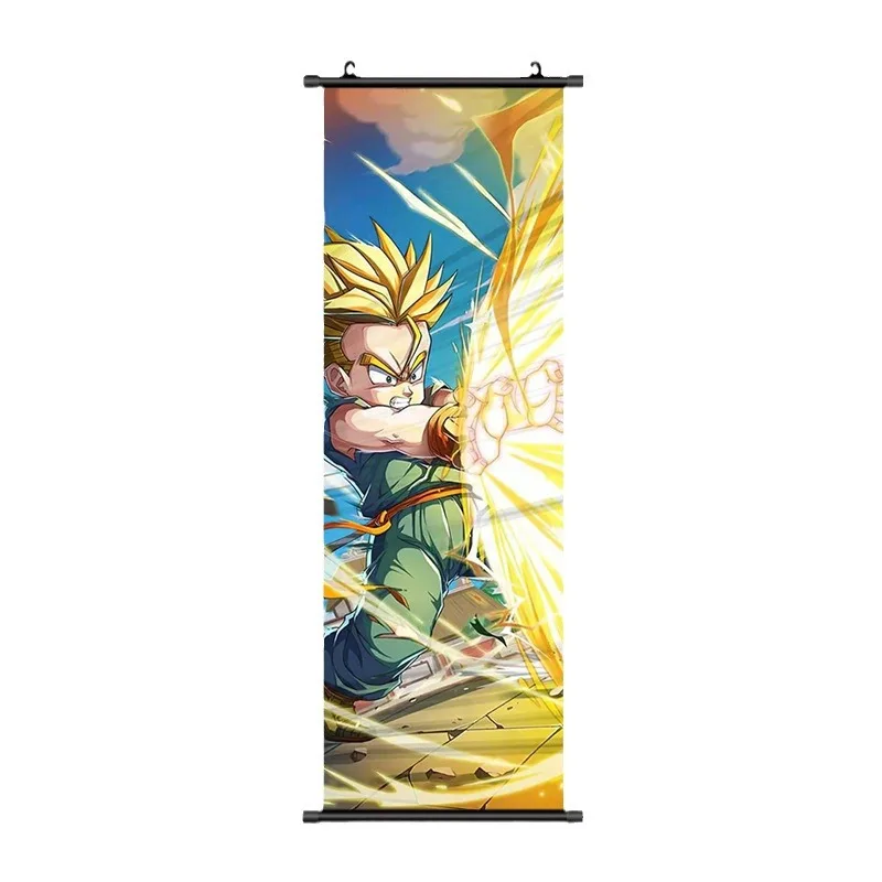 Dragon Balls Animation Hanging Picture Cartoon Decorative Painting Sun Wukong Begita Poster Wall Scroll Painting Wall Art